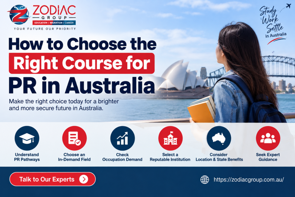 Right Course for PR in Australia